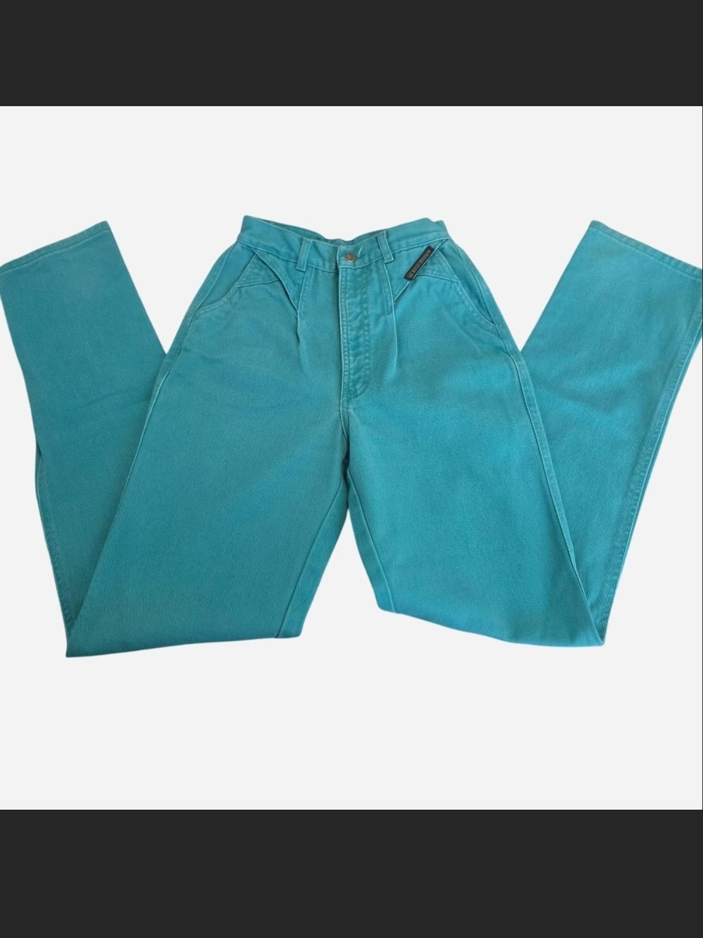 Vintage Rocky Mountain Rockies Bareback Teal Western Jeans 3 22/23in Waist